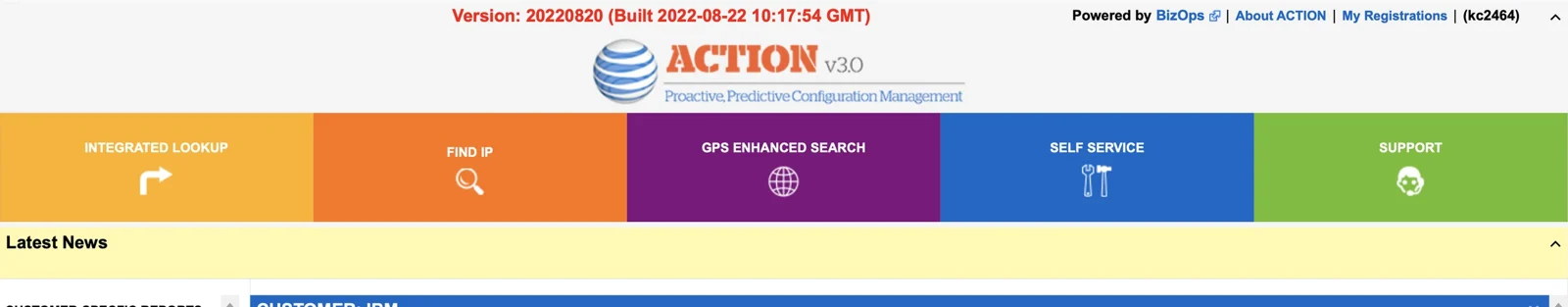 Navigation: original ACTION v3.0