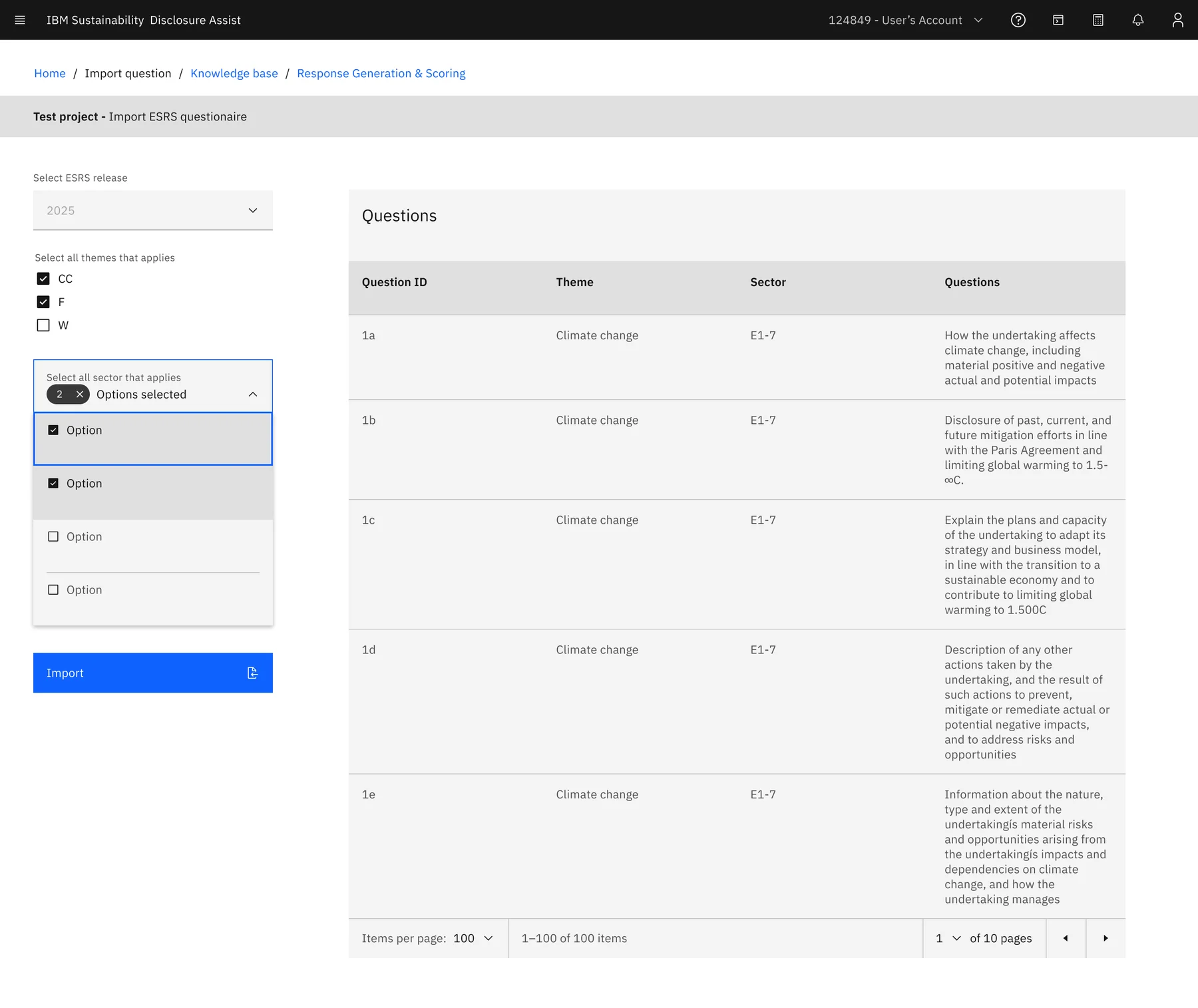Import questions: redesign