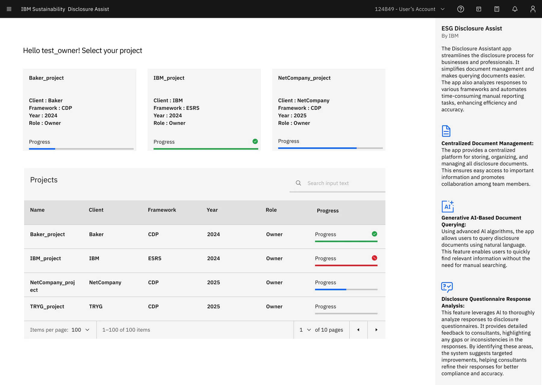 Projects: redesign