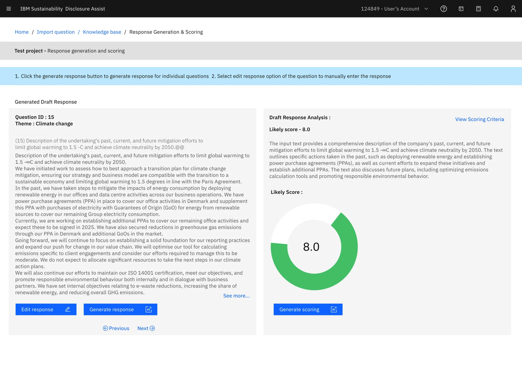 Review and score: redesign