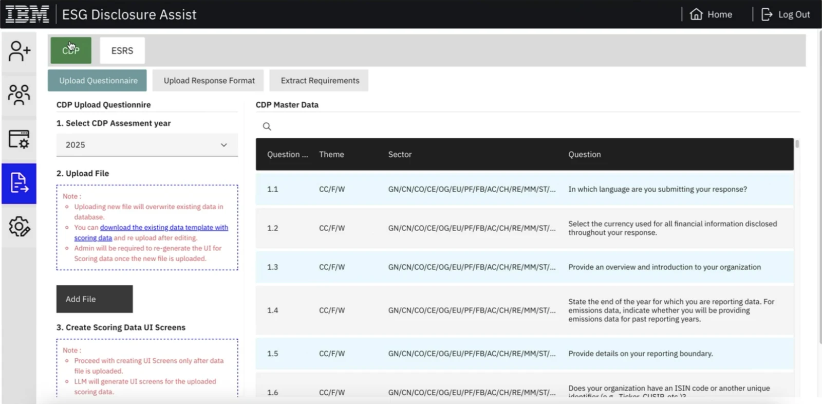Old admin framework upload screen