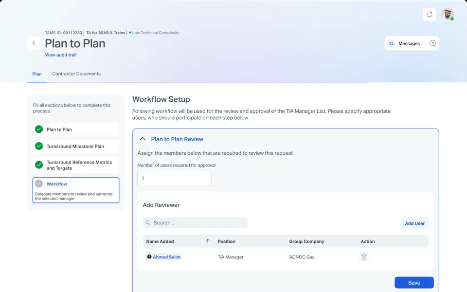 Plan workflow