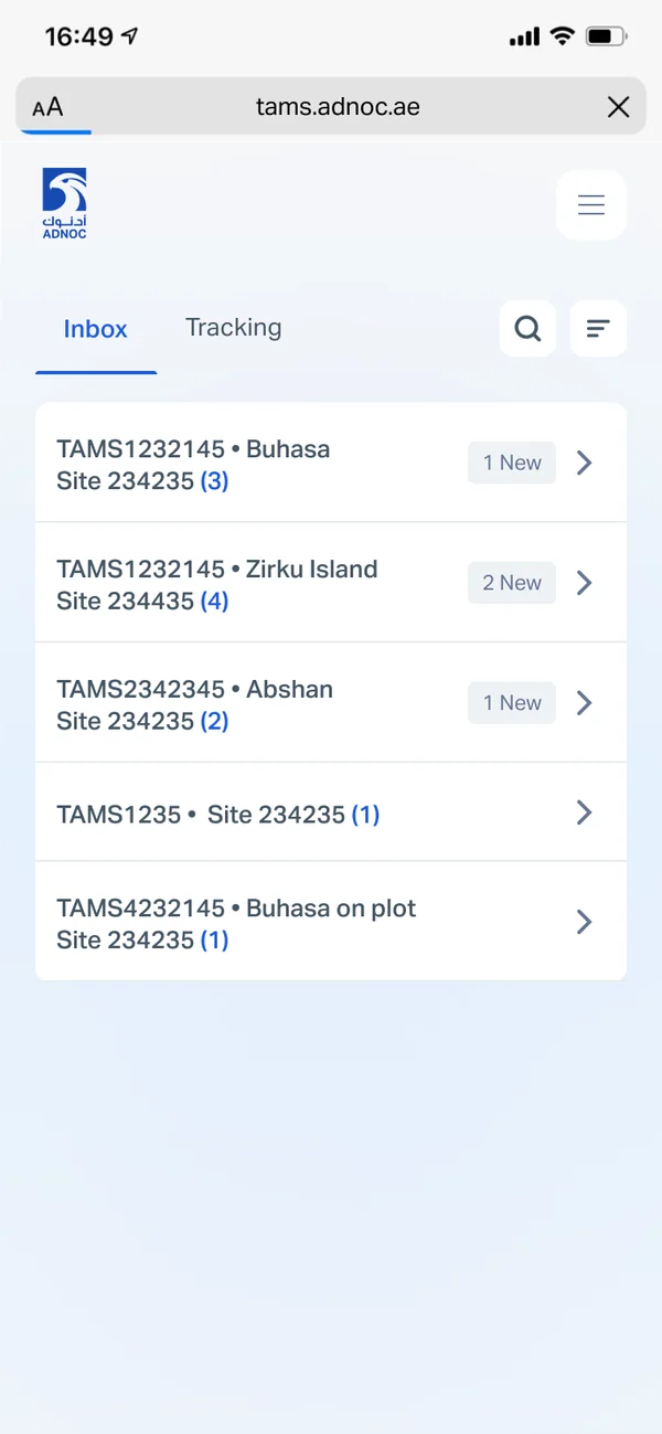 Mobile approvals inbox